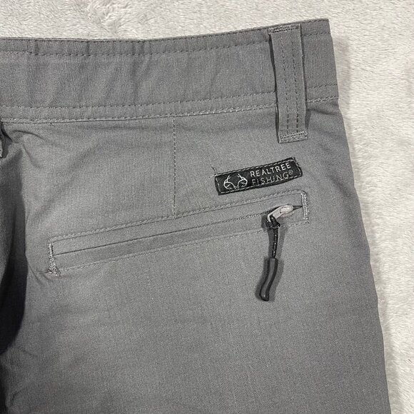Realtree Mens Fishing Shorts‎ S 28/30 Gray Camo With Adjustable Waistband - Picture 8 of 8